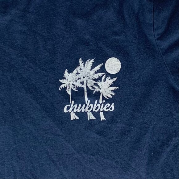 Chubbies Navy Blue Welcome to the Weekend Short Sleeve Crewneck Shirt Mens Large - Picture 5 of 5